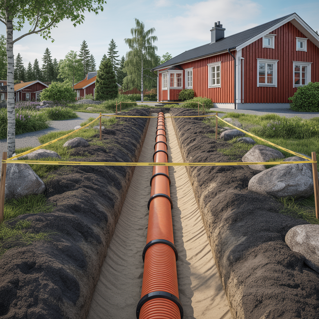 kabelskyddsror guide for val laggning och ratt djup i mark